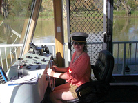 On board houseboat in Murray river